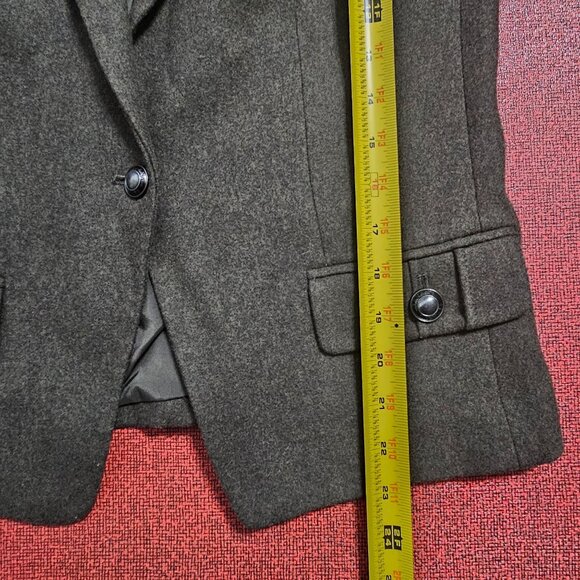 Banana Republic Heritage Collection Wool Blazer Jacket 4 Olive Cropped Old Money - Picture 8 of 10